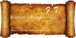 Fuchsz Tünde névjegykártya